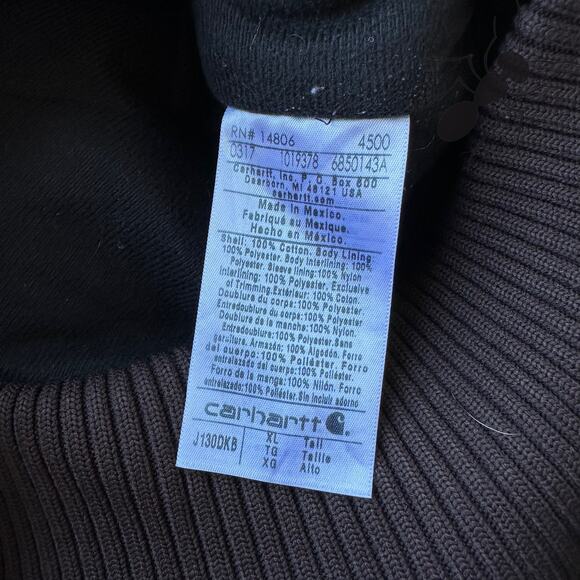 Vintage Y2K Carhartt J130 DKB brown hooded work wear jacket - Picture 5 of 10